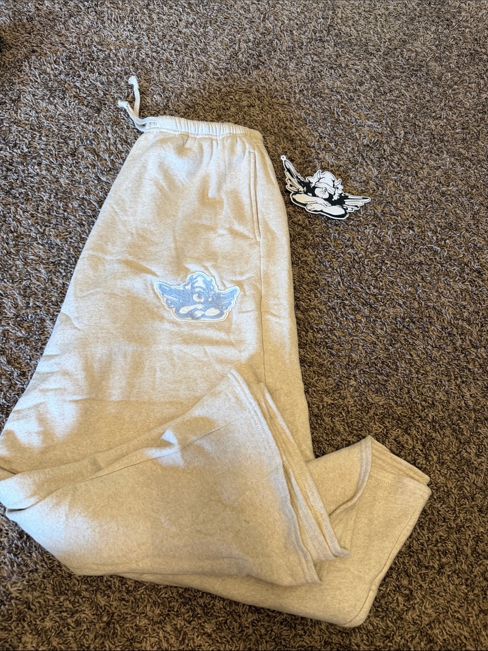 Boys Lie Cream Sweatpants with Angel Patch